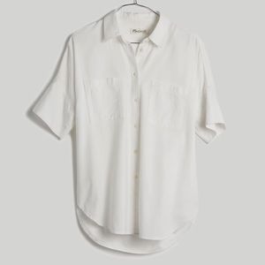 Madewell White Cotton Courier Shirt